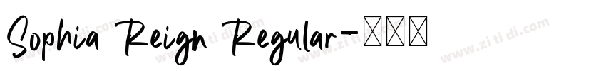 Sophia Reign Regular字体转换